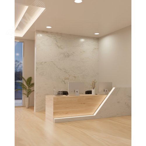 Светильник декоративный светодиодный LED встраиваемый ДВО 1621 со стеклом круг 12Вт 4000К IP20 - фото 7