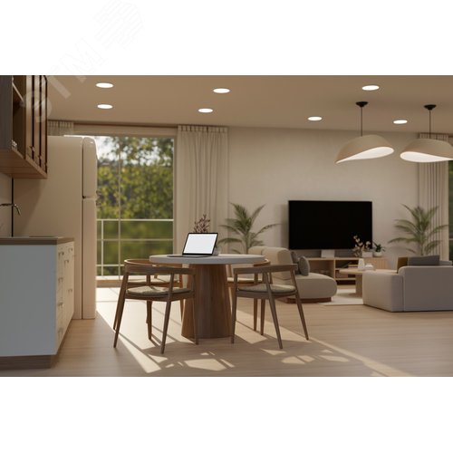 Светильник декоративный светодиодный LED встраиваемый ДВО 1602 белый круг LED 7Вт 4000К IP20 - фото 7