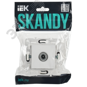 SKANDY Розетка TV оконечная SK-A12W арктический белый IEK - фото 7