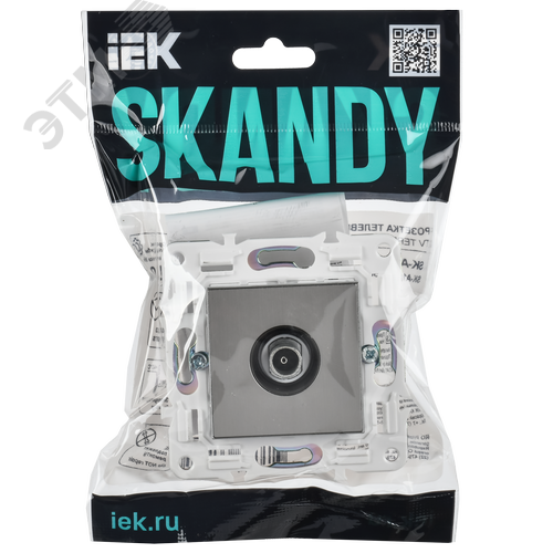 SKANDY Розетка TV оконечная SK-A12N никель IEK - фото 2