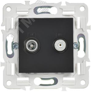 SKANDY Розетка двойная TV+SAT SK-A13Bl черный IEK - фото 2