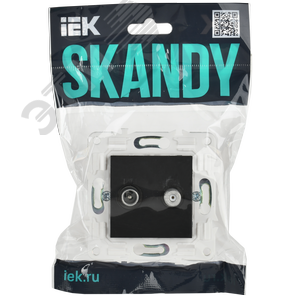SKANDY Розетка двойная TV+SAT SK-A13Bl черный IEK - фото 7