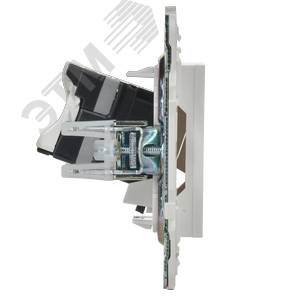 SKANDY Розетка двойная TV+RJ45 кат.5E SK-A14W арктический белый IEK - фото 4