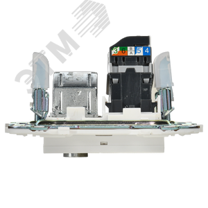 SKANDY Розетка двойная TV+RJ45 кат.5E SK-A14W арктический белый IEK - фото 5