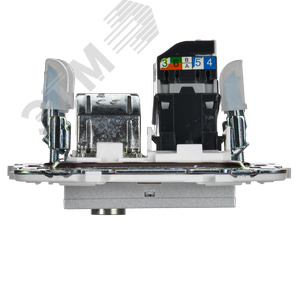 SKANDY Розетка двойная TV+RJ45 кат.5E SK-A14S серебряный IEK - фото 3