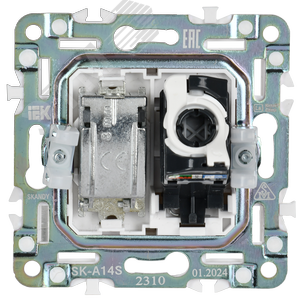 SKANDY Розетка двойная TV+RJ45 кат.5E SK-A14S серебряный IEK - фото 5