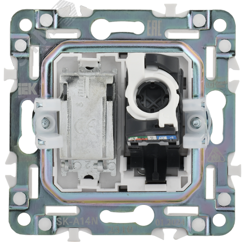 SKANDY Розетка двойная TV+RJ45 кат.5E SK-A14N никель IEK - фото 6