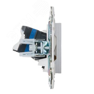 SKANDY Розетка двойная TV+RJ45 кат.6E SK-A15S серебряный IEK - фото 4