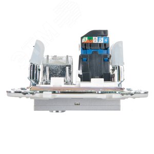 SKANDY Розетка двойная TV+RJ45 кат.6E SK-A15S серебряный IEK - фото 5