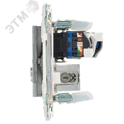 SKANDY Розетка двойная TV+RJ45 кат.6E SK-A15N никель IEK - фото 5