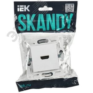 SKANDY Розетка HDMI SK-H01W арктический белый IEK - фото 7
