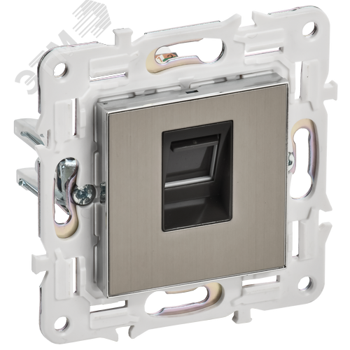 SKANDY Розетка компьютерная RJ45 кат.5E SK-K01N никель IEK - фото 1