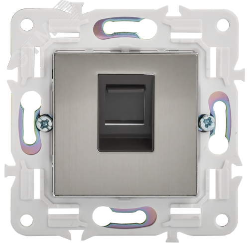 SKANDY Розетка компьютерная RJ45 кат.5E SK-K01N никель IEK - фото 3