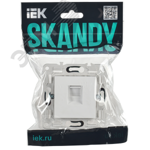 SKANDY Розетка компьютерная RJ45 кат.6 SK-K02W арктический белый IEK - фото 2