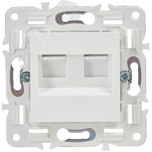 SKANDY Розетка компьютерная двойная RJ45 кат.5E SK-K03W арктический белый IEK - фото 2
