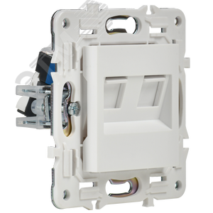 SKANDY Розетка компьютерная двойная RJ45 кат.5E SK-K03W арктический белый IEK - фото 3