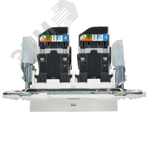 SKANDY Розетка компьютерная двойная RJ45 кат.5E SK-K03W арктический белый IEK - фото 5