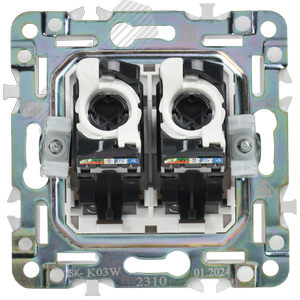 SKANDY Розетка компьютерная двойная RJ45 кат.5E SK-K03W арктический белый IEK - фото 6