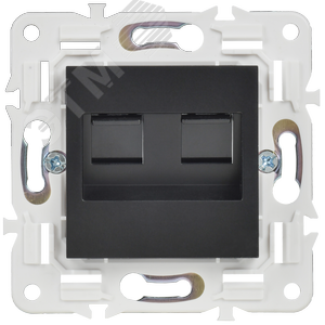 SKANDY Розетка компьютерная двойная RJ45 кат.5E SK-K03Bl черный IEK - фото 2