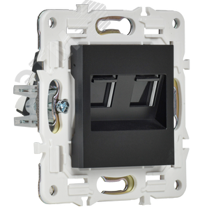 SKANDY Розетка компьютерная двойная RJ45 кат.5E SK-K03Bl черный IEK - фото 3