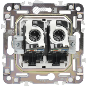 SKANDY Розетка компьютерная двойная RJ45 кат.5E SK-K03Bl черный IEK - фото 6