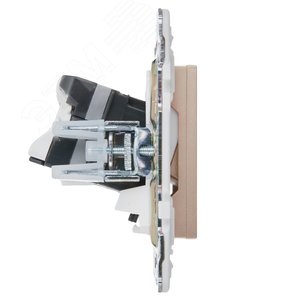 SKANDY Розетка компьютерная двойная RJ45 кат.5E SK-K03Sa песочный IEK - фото 4