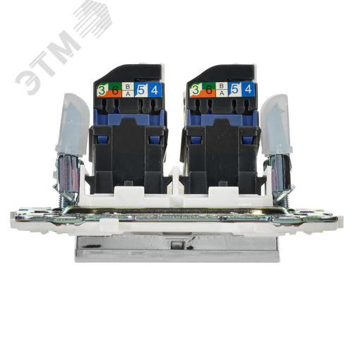 SKANDY Розетка компьютерная двойная RJ45 кат.6 SK-K04N никель IEK - фото 5