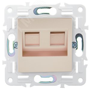 SKANDY Розетка компьютерная двойная RJ45 кат.6 SK-K04Sa песочный IEK - фото 2