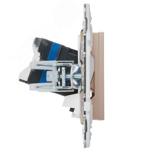 SKANDY Розетка компьютерная двойная RJ45 кат.6 SK-K04Sa песочный IEK - фото 4