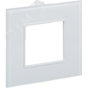 SKANDY Рамка 1-местная SK-F21W стекло арктический белый IEK - фото 1