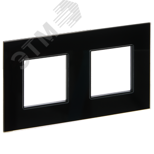 Изображение товара SKANDY Рамка 2-местная SK-F22Bl стекло черный IEK (шт)