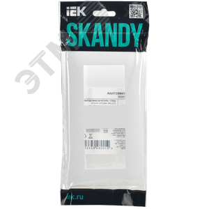 SKANDY Рамка 2-местная SK-F02W арктический белый IEK - фото 6