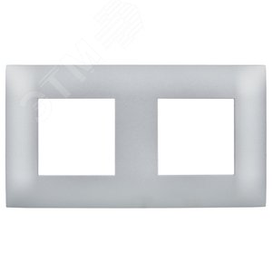 SKANDY Рамка 2-местная SK-F02S серебряный IEK - фото 2