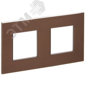 SKANDY Рамка 2-местная SK-F32Br металл шоколад IEK - фото 1