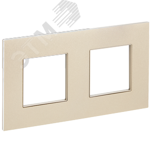 SKANDY Рамка 2-местная SK-F32Sh металл шампань IEK - фото 1