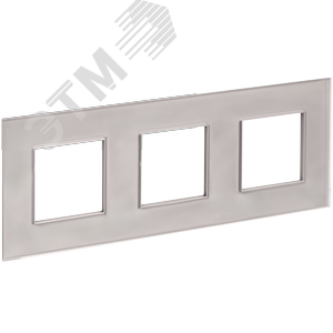 SKANDY Рамка 3-местная SK-F23Sh стекло шампань IEK - фото 1