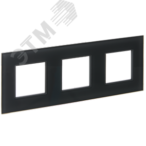 SKANDY Рамка 3-местная SK-F23G стекло графит IEK - фото 1