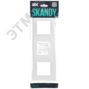 SKANDY Рамка 3-местная SK-F03W арктический белый IEK - фото 7