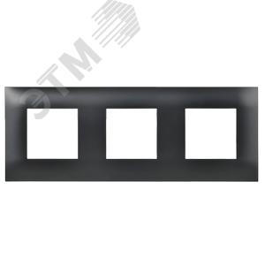 SKANDY Рамка 3-местная SK-F03Bl черный IEK - фото 2