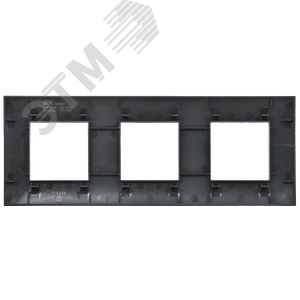 SKANDY Рамка 3-местная SK-F03Bl черный IEK - фото 5