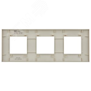 SKANDY Рамка 3-местная SK-F01B бежевый IEK - фото 3