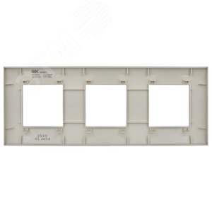 SKANDY Рамка 3-местная SK-F03S серебряный IEK - фото 3