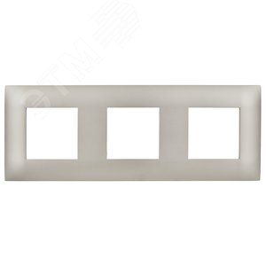 SKANDY Рамка 3-местная SK-F03Sh шампань IEK - фото 2