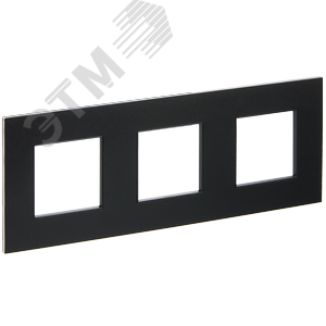 SKANDY Рамка 3-местная SK-F33Bl металл черный IEK - фото 1