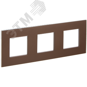 Изображение товара SKANDY Рамка 3-местная SK-F33Br металл шоколад IEK (шт)