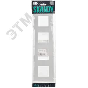 SKANDY Рамка 4-местная SK-F04W арктический белый IEK - фото 6