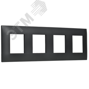 SKANDY Рамка 4-местная SK-F04Bl черный IEK - фото 3