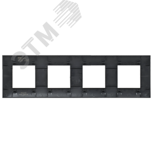 SKANDY Рамка 4-местная SK-F04Bl черный IEK - фото 4
