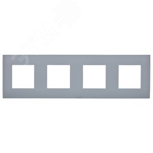 SKANDY Рамка 4-местная SK-F04Gr серый IEK - фото 2