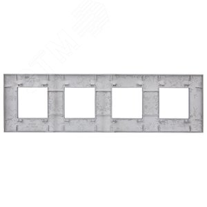 SKANDY Рамка 4-местная SK-F04Gr серый IEK - фото 3